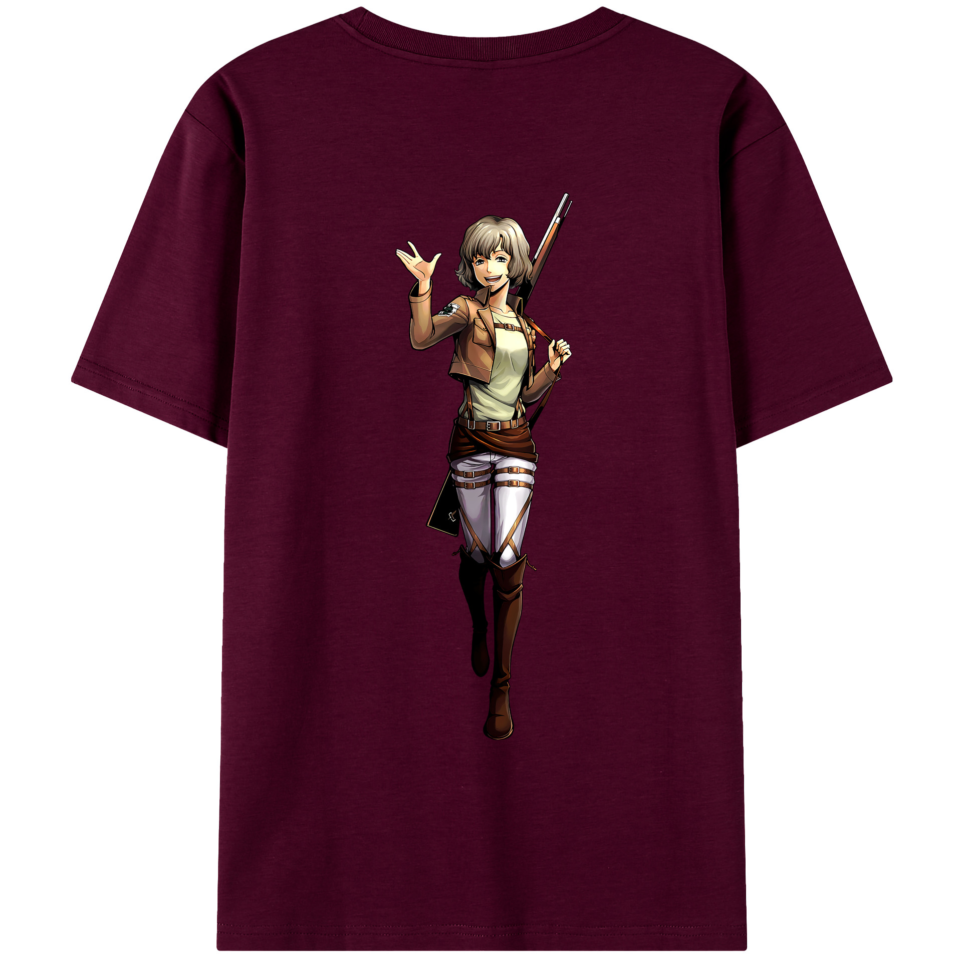 （画像用） 進撃の巨人 ヒツチ Attack on Titan Hitch レディース半袖Tシャツ(バックプリント)